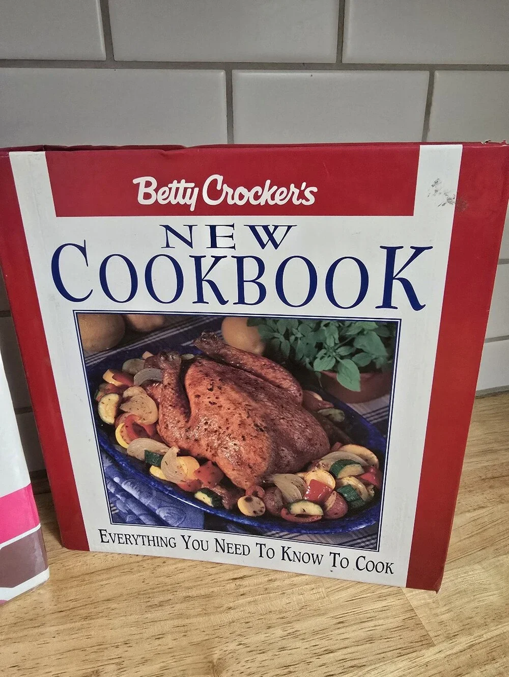 Betty Crocker Cookbooks with Pink and Red Accents